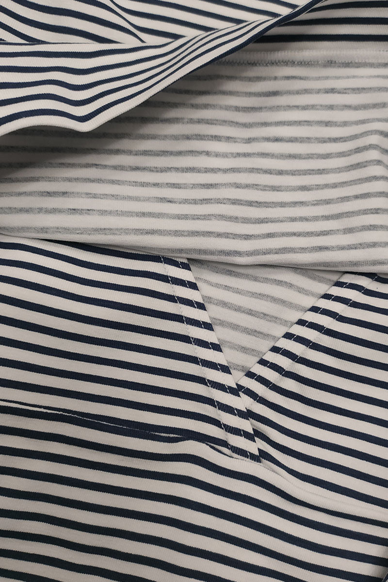 Maglia per allattamento in cotone elasticizzato fantasia a righe