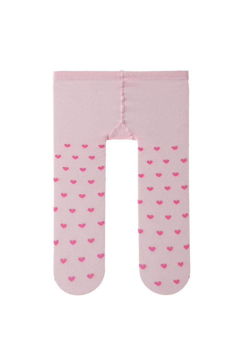 Collant in caldo cotone fantasia cuori