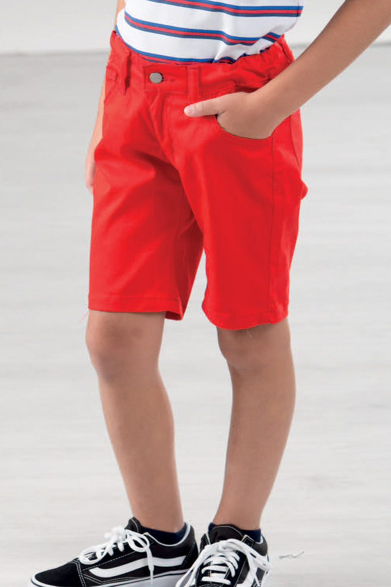 Bermuda bimbo in tessuto con tasche