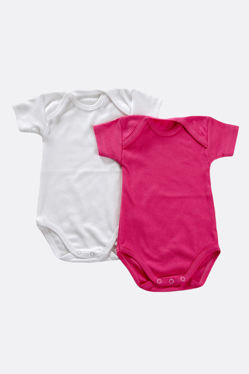 2 Body mezza manica in cotone operato