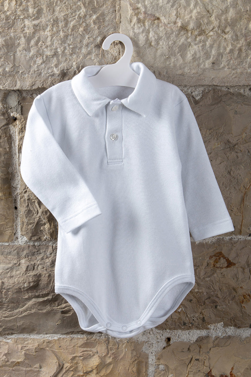 Body manica lunga modello polo con colletto a punta in cotone caldo