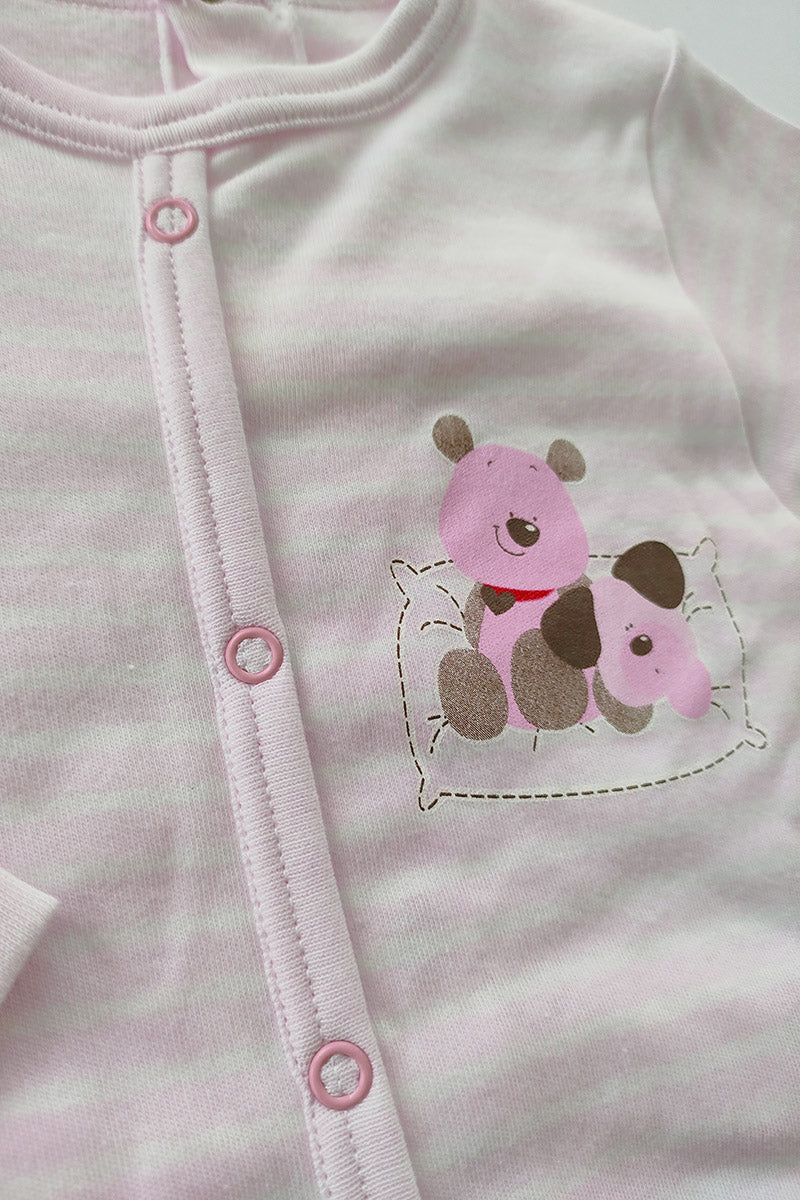 Tutina neonato/a in caldo cotone con stampa