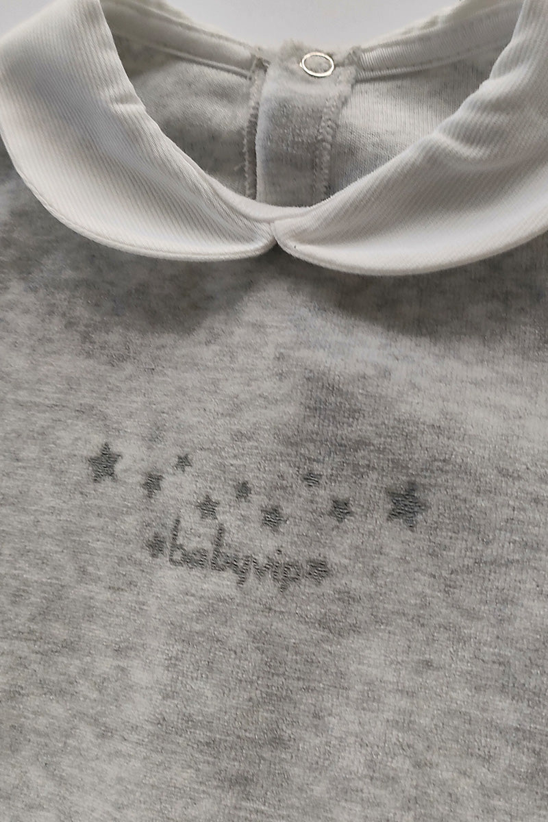 Tutina neonata in ciniglia con stampa