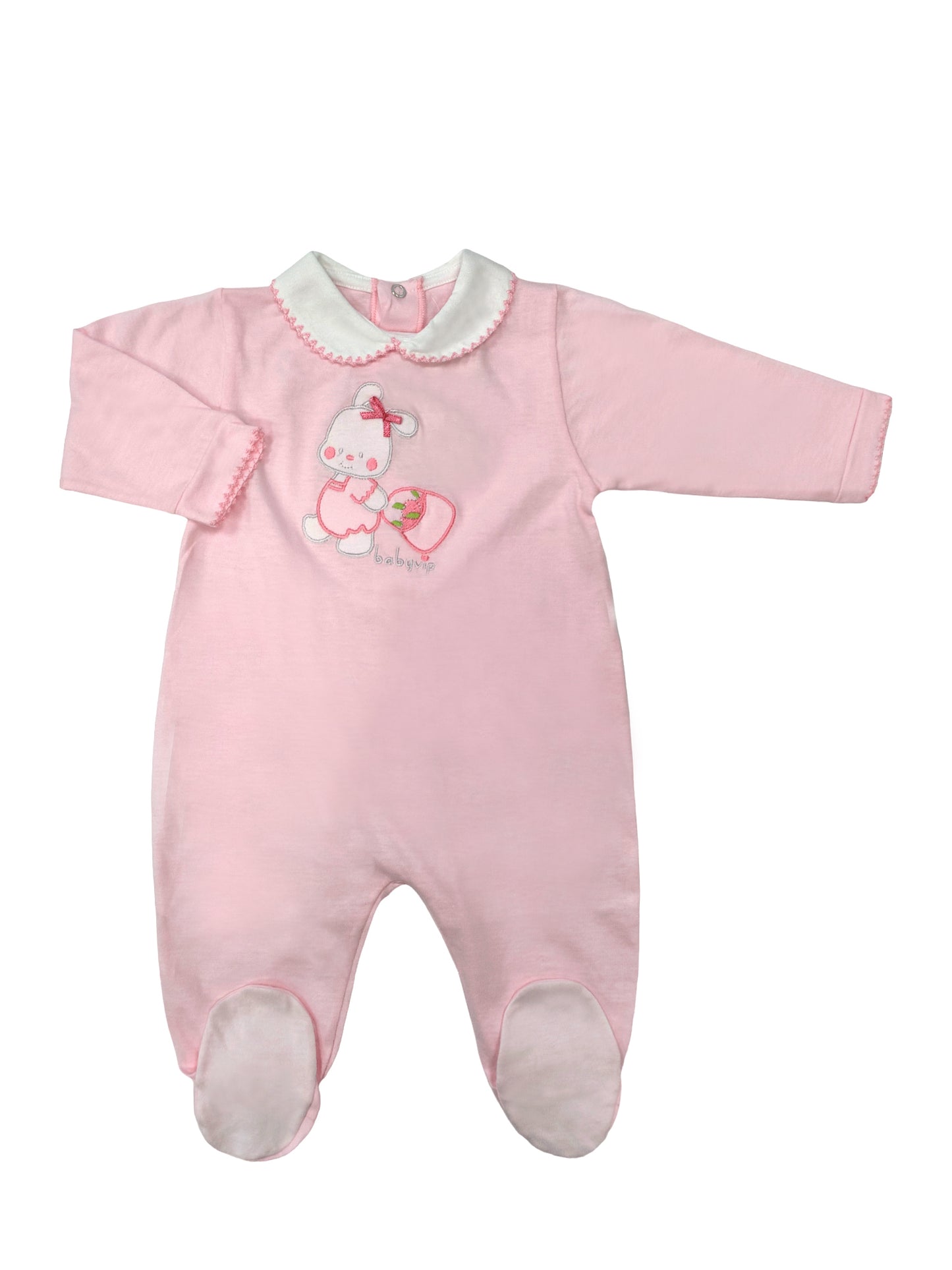 Tutina in cotone con ricamo