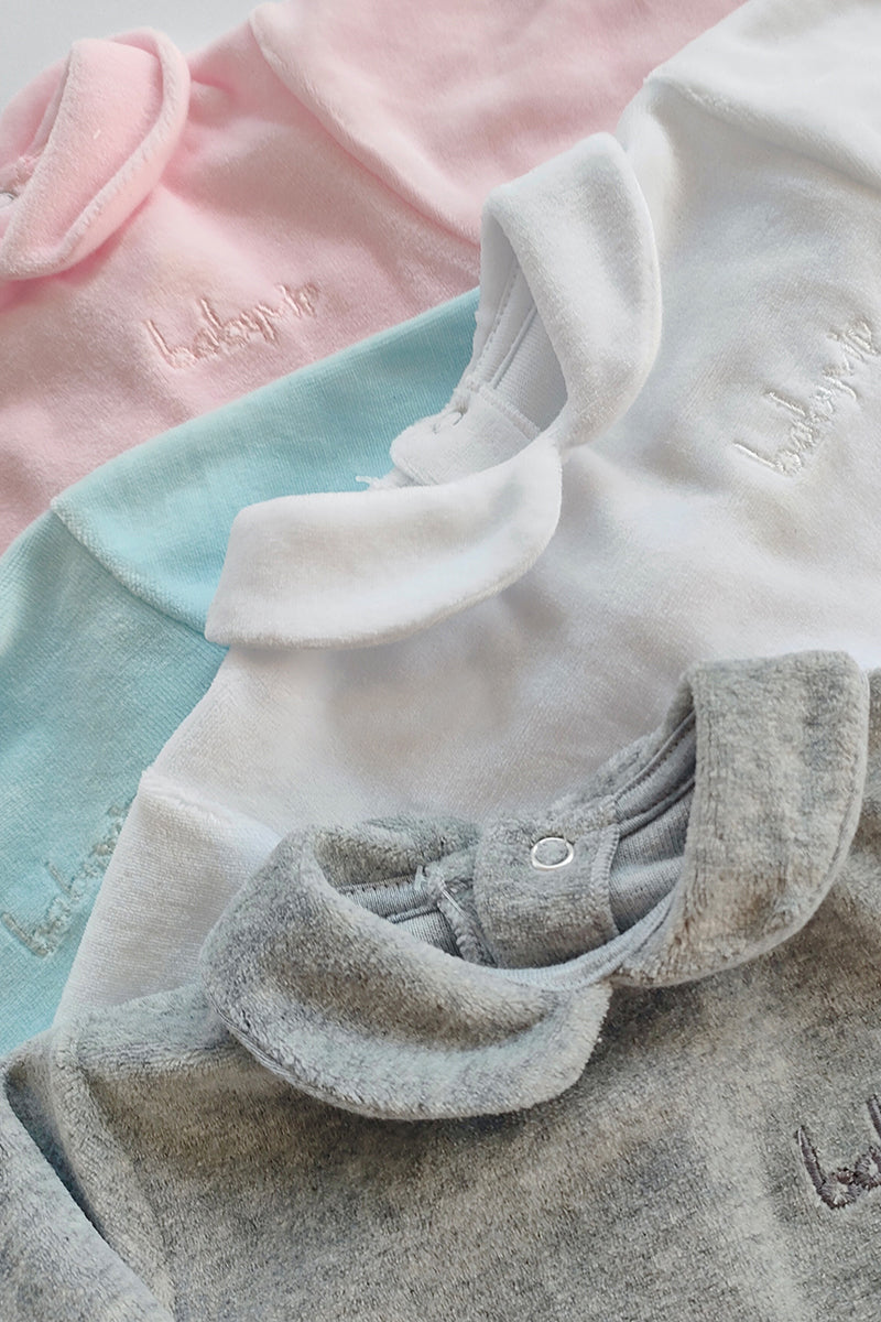 2 tutine in ciniglia con ricamo