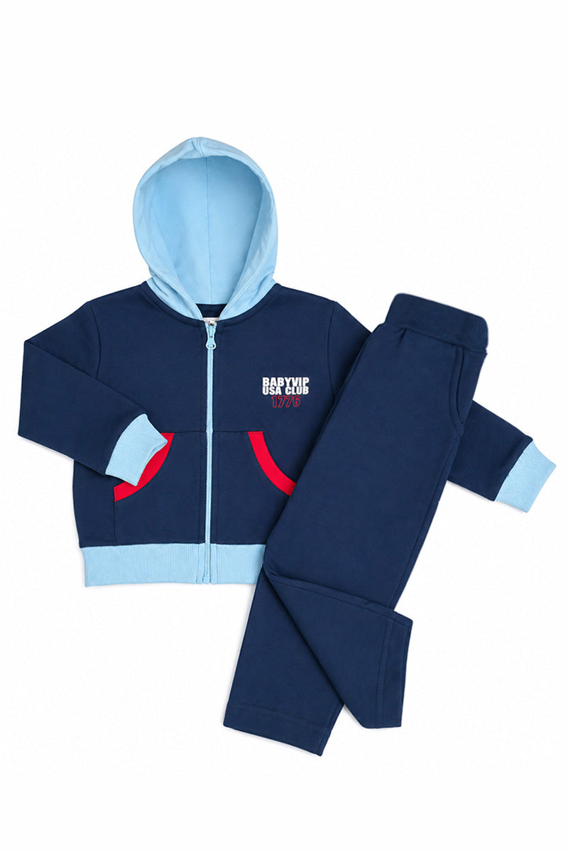 Tuta con cappuccio neonato/bimbo in cotone con stampa