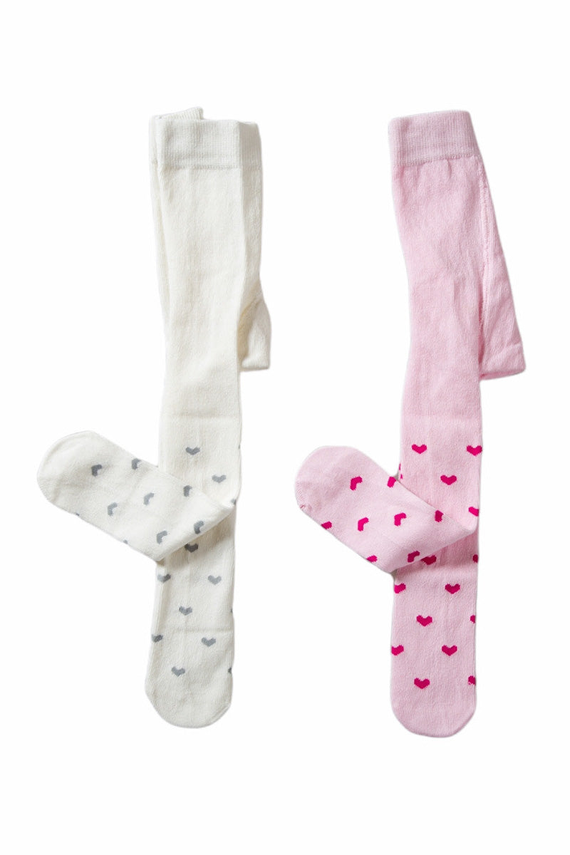 Collant in caldo cotone fantasia cuori