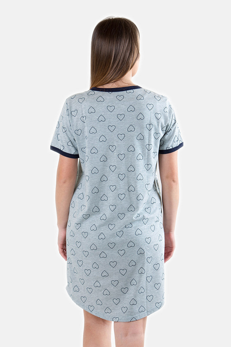 Camicia da notte per gravidanza e allattamento mezza manica