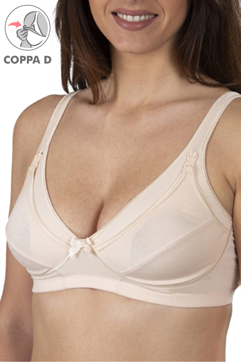 Reggiseno allattamento coppa "D" in cotone elasticizzato