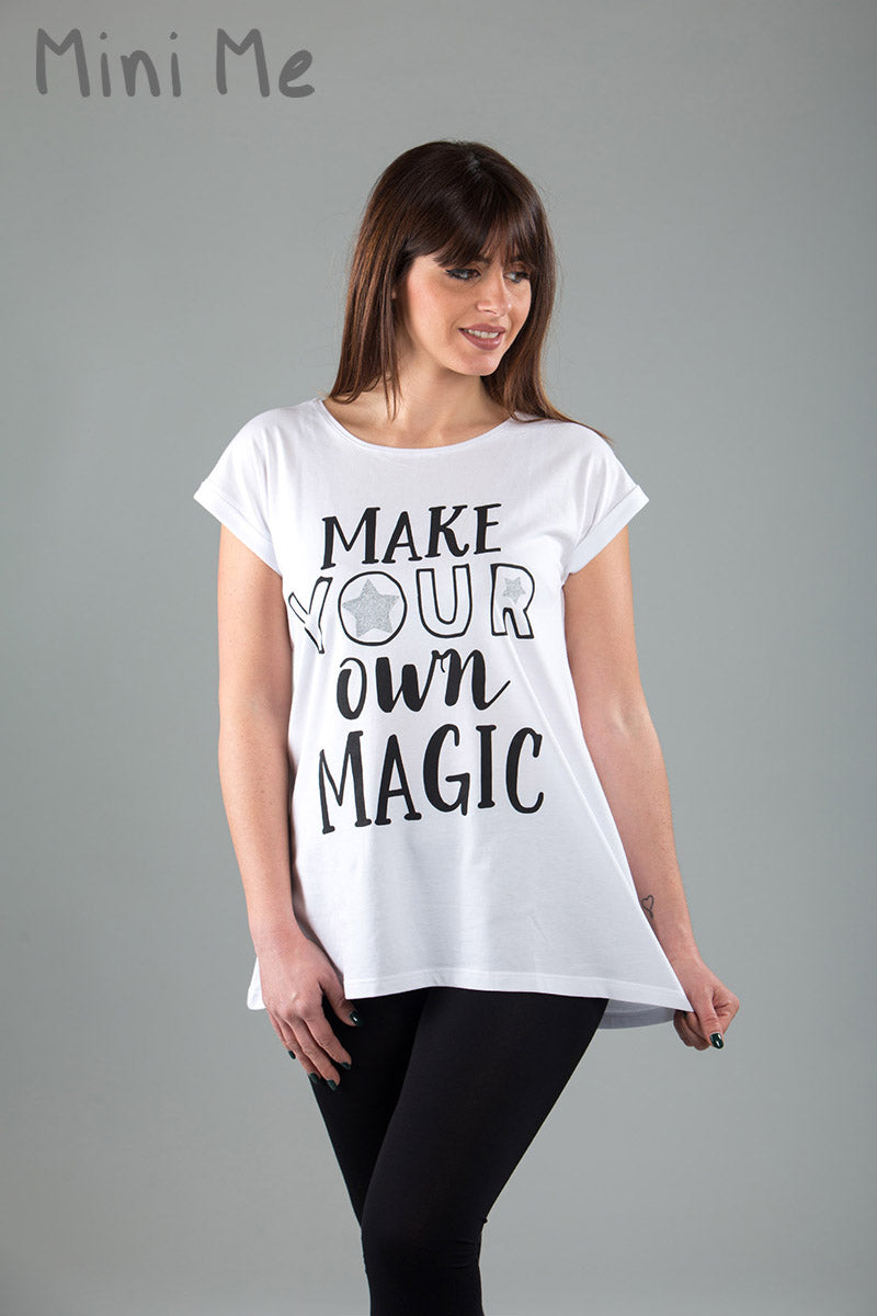 T-shirt donna in jersey 100% cotone con stampa