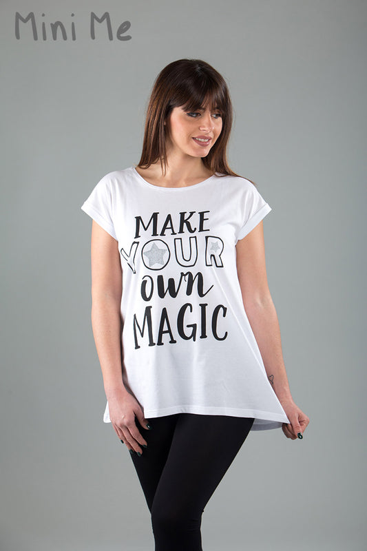 T-shirt donna in jersey 100% cotone con stampa
