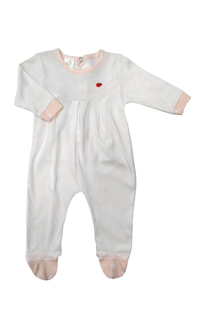 Tutina in cotone con stampa coccinella