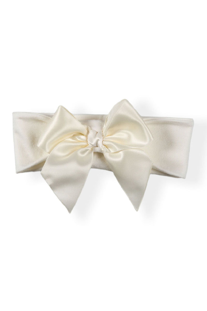 Fascia pper capelli in cotone elasticizzato con fiocco