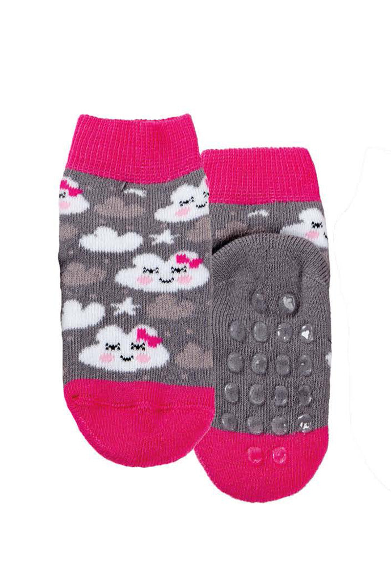 Calzino in spugna con applicazione antiscivolo