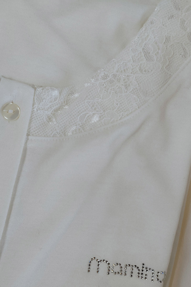 Camicia da notte aperta davanti mezza manica