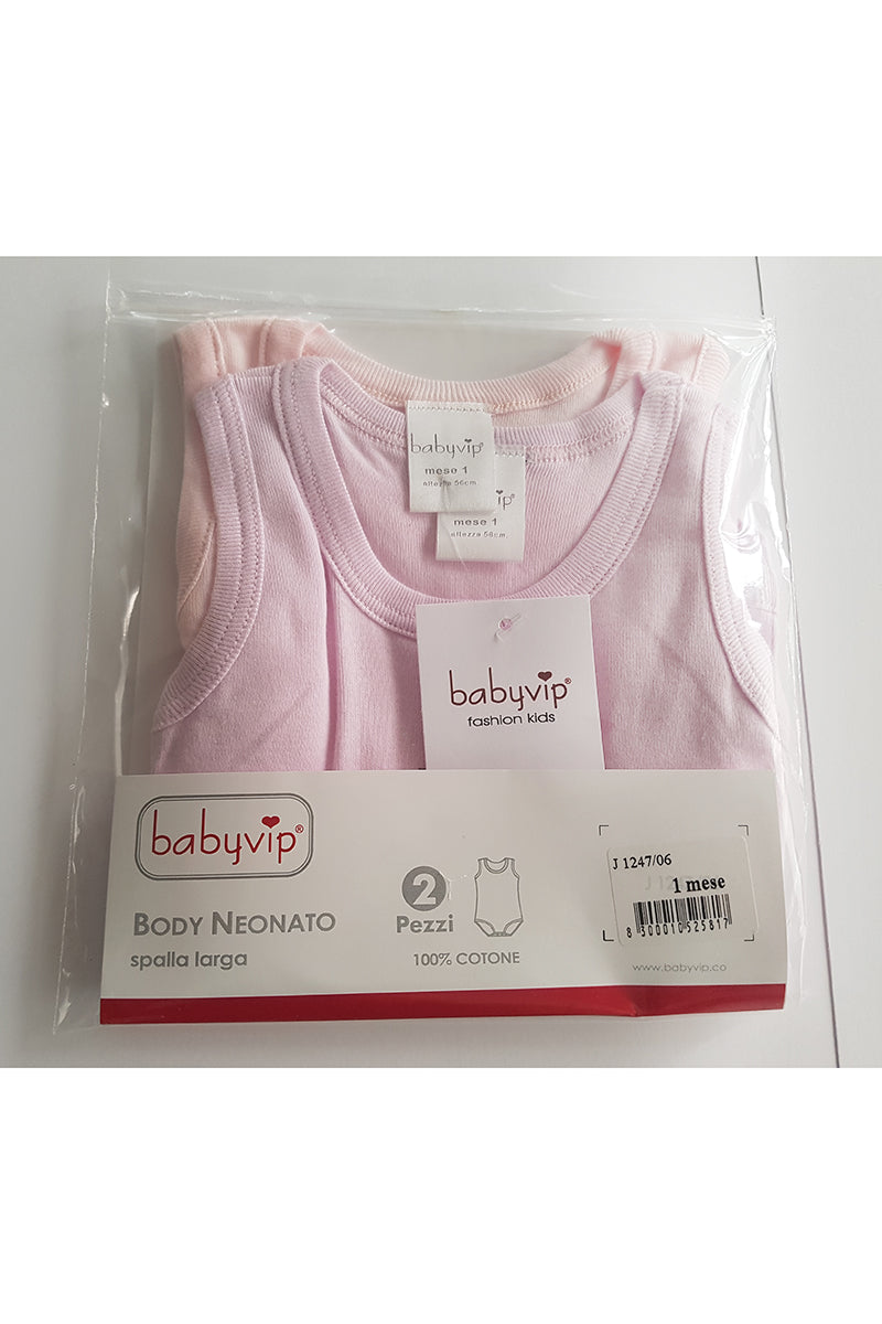 Set 6 Body neonato Babyvip spalla larga 100% cotone colori assortiti