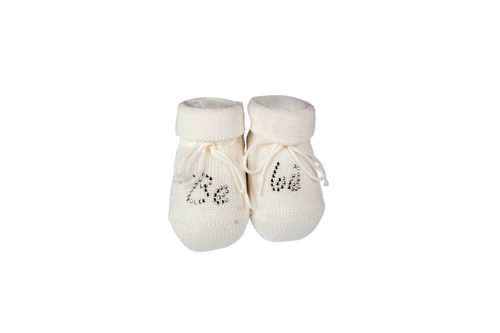 Scarpina neonato in cotone con strass "bebè"