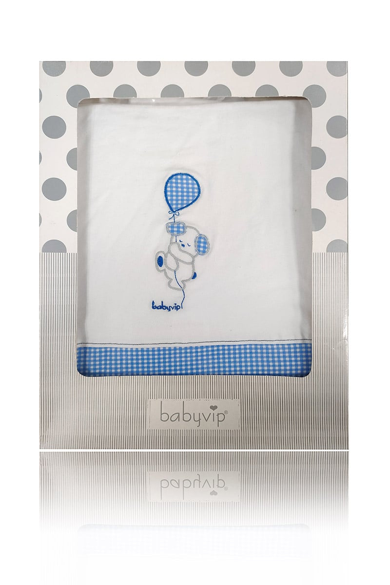 Copertina in cotone con ricamo orsetto