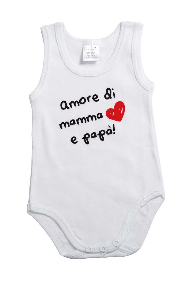 Fan-O-Menal Bavaglino Con Stampa 'I Love Mommy', Bianco, 100% Cotone, Misure 24x35 Cm, Chiusura A Velcro, Certificato Oeko-Tex