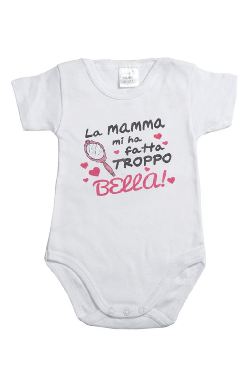 Body Neonato Personalizzato 'La Mamma Mi HA Fatto Bellissima, Papà INTERISTA' - 100% Cotone - Foto 8