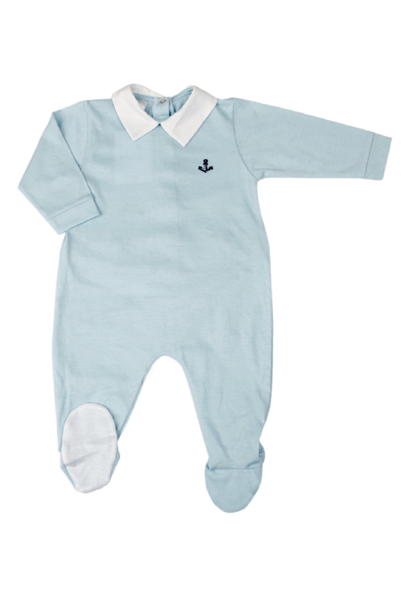 Tutina in jersey con applicazione ricamata