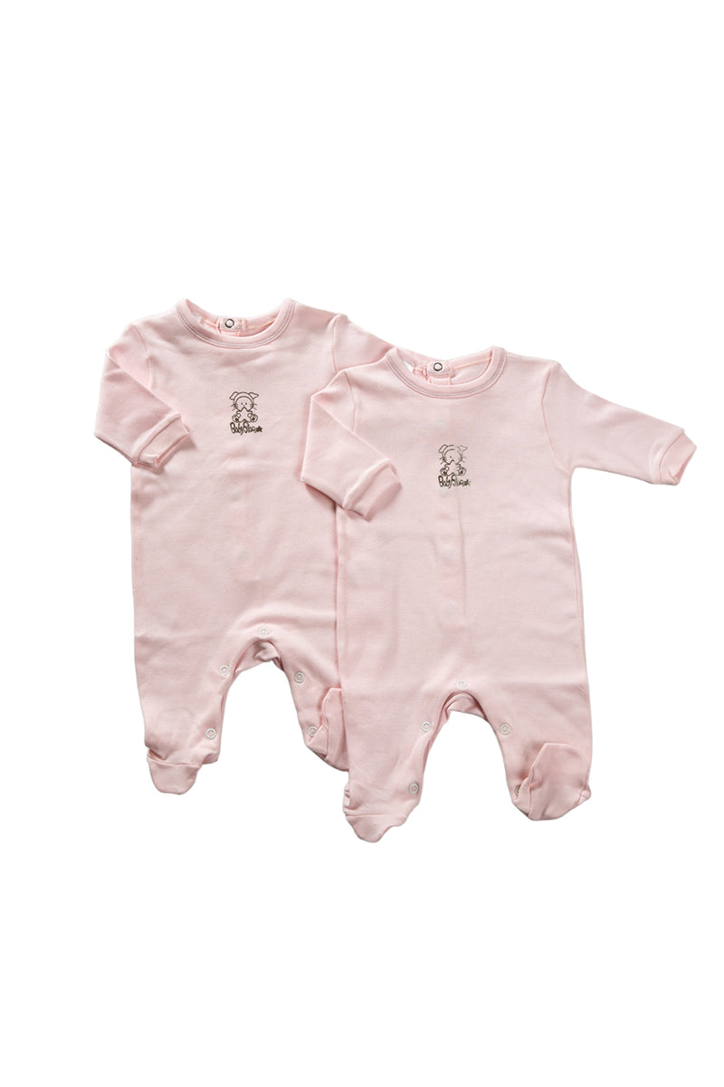 2 Tutine neonato/a in caldo cotone con stampa silver