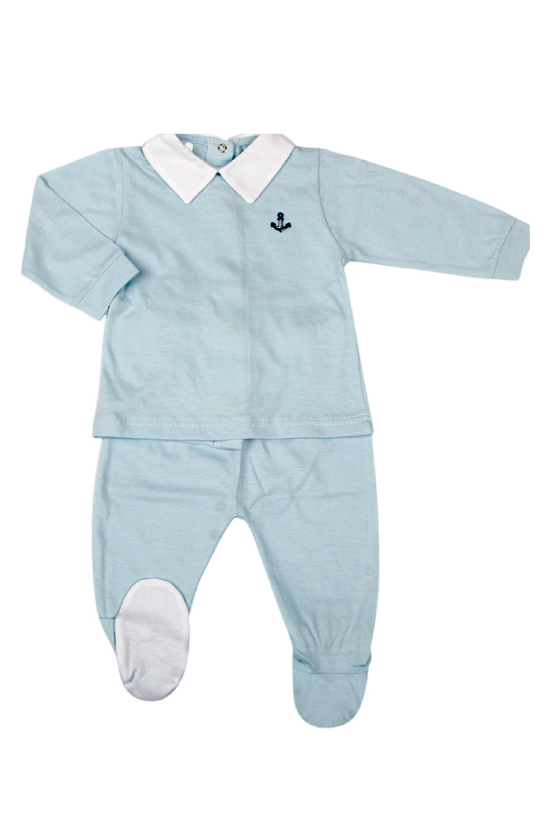 Completo 2 pezzi in jersey con applicazione con ricamo