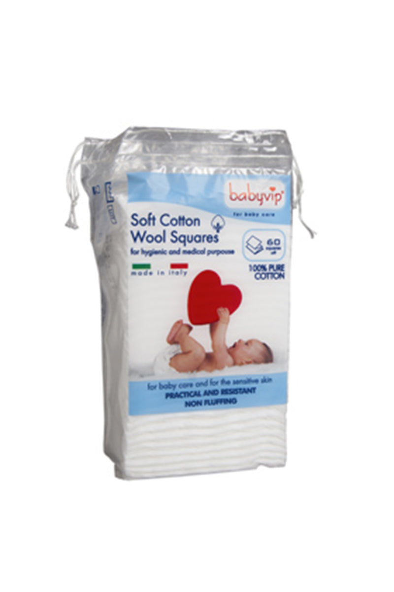 Quadrotti in cotone idrofilo - 1 confezione da 60 pezzi