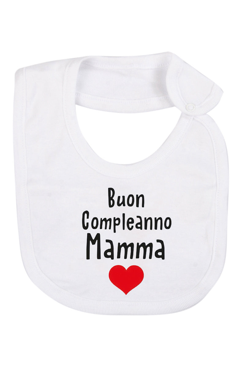 Bavetta in cotone con stampa Buon compleanno Mamma – Premamy