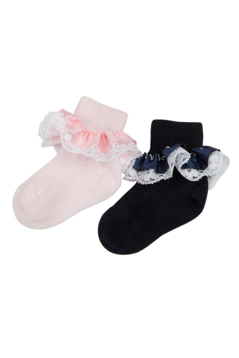 Calzino in cotone mercerizzato con risvolto