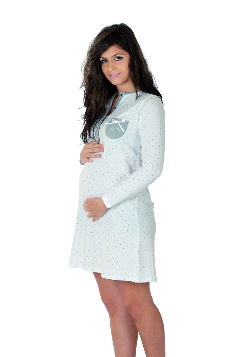 Top V-scollo Maternità Camicia Allattamento Love2Mi Maternità - Manica Lunga V-Collo Per Gravidanza Moda Maternità Pratica - Foto 2