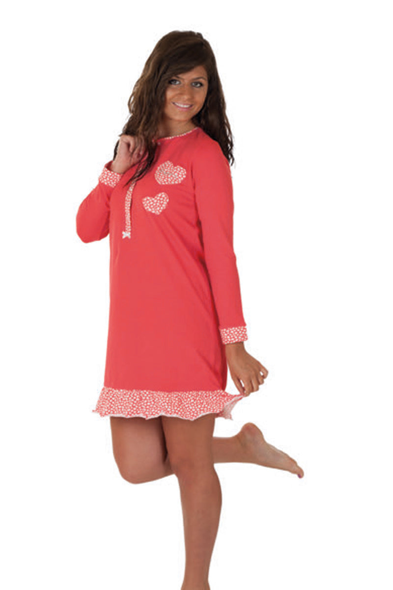 Camicia da notte per gravidanza e allattamento manica lunga