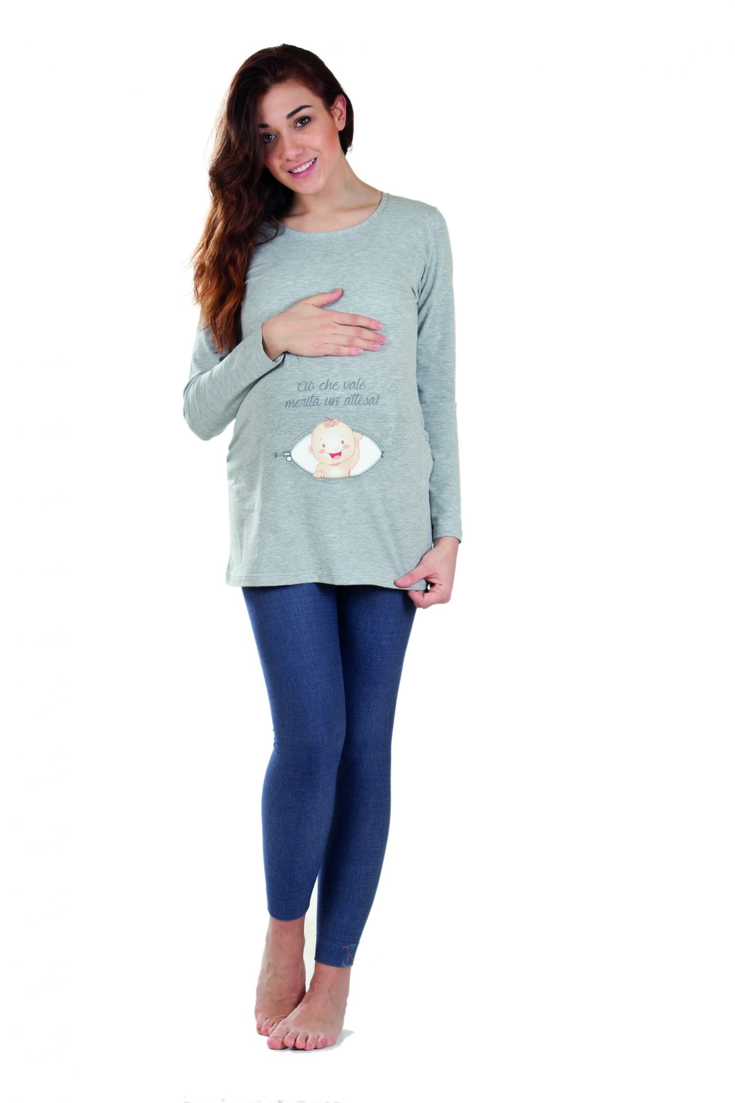 Maxi t-shirt premaman manica lunga