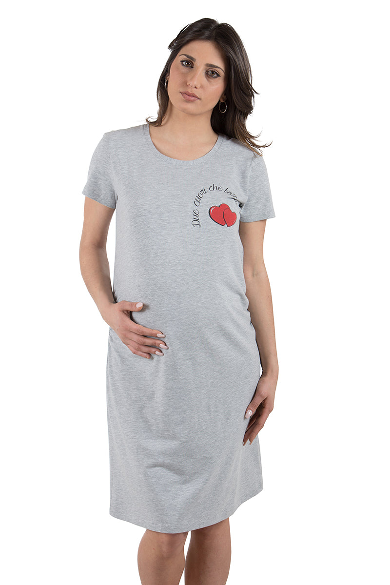 Vestito mezza manica con stampa