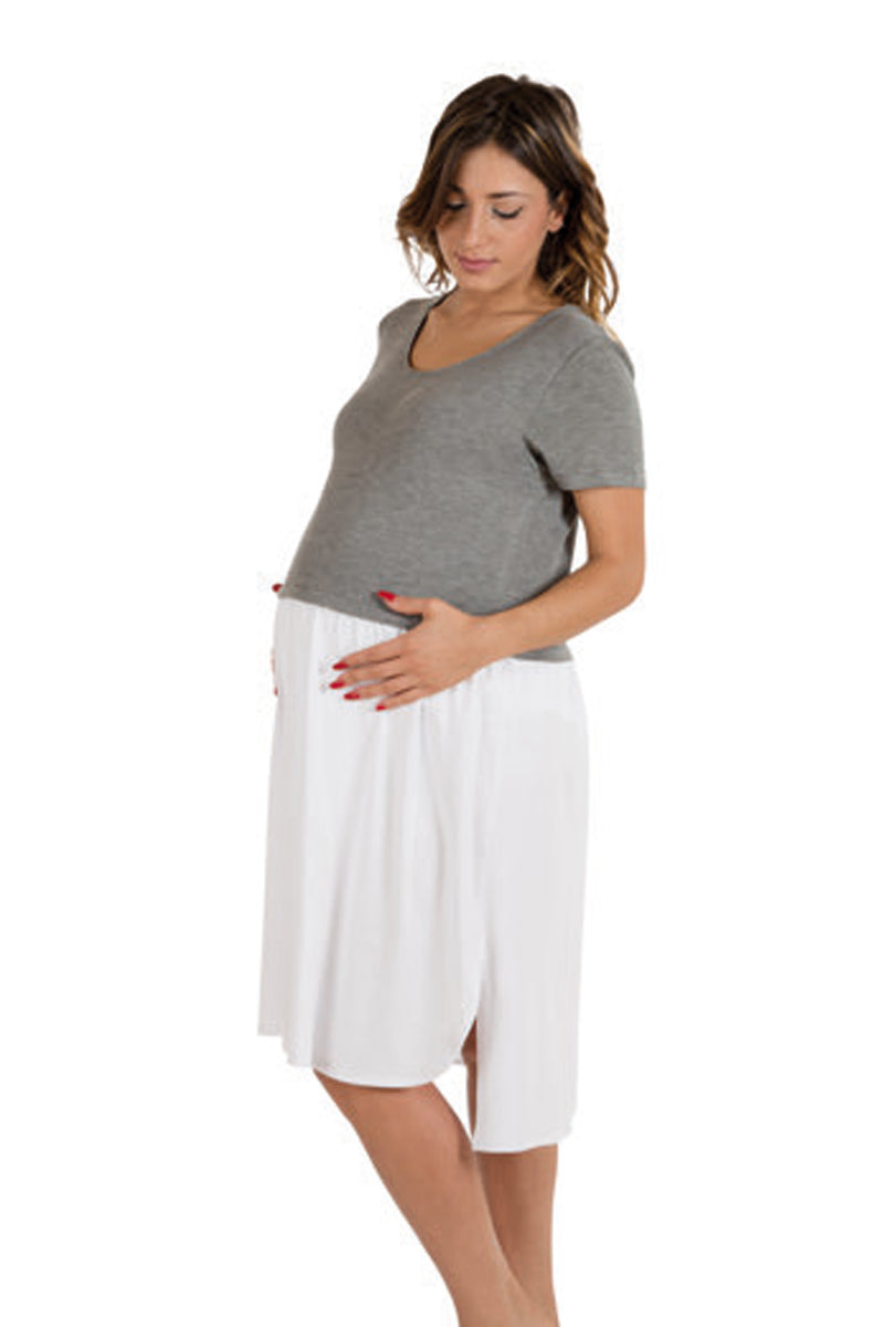 Camicia da notte per gravidanza e allattamento mezza manica