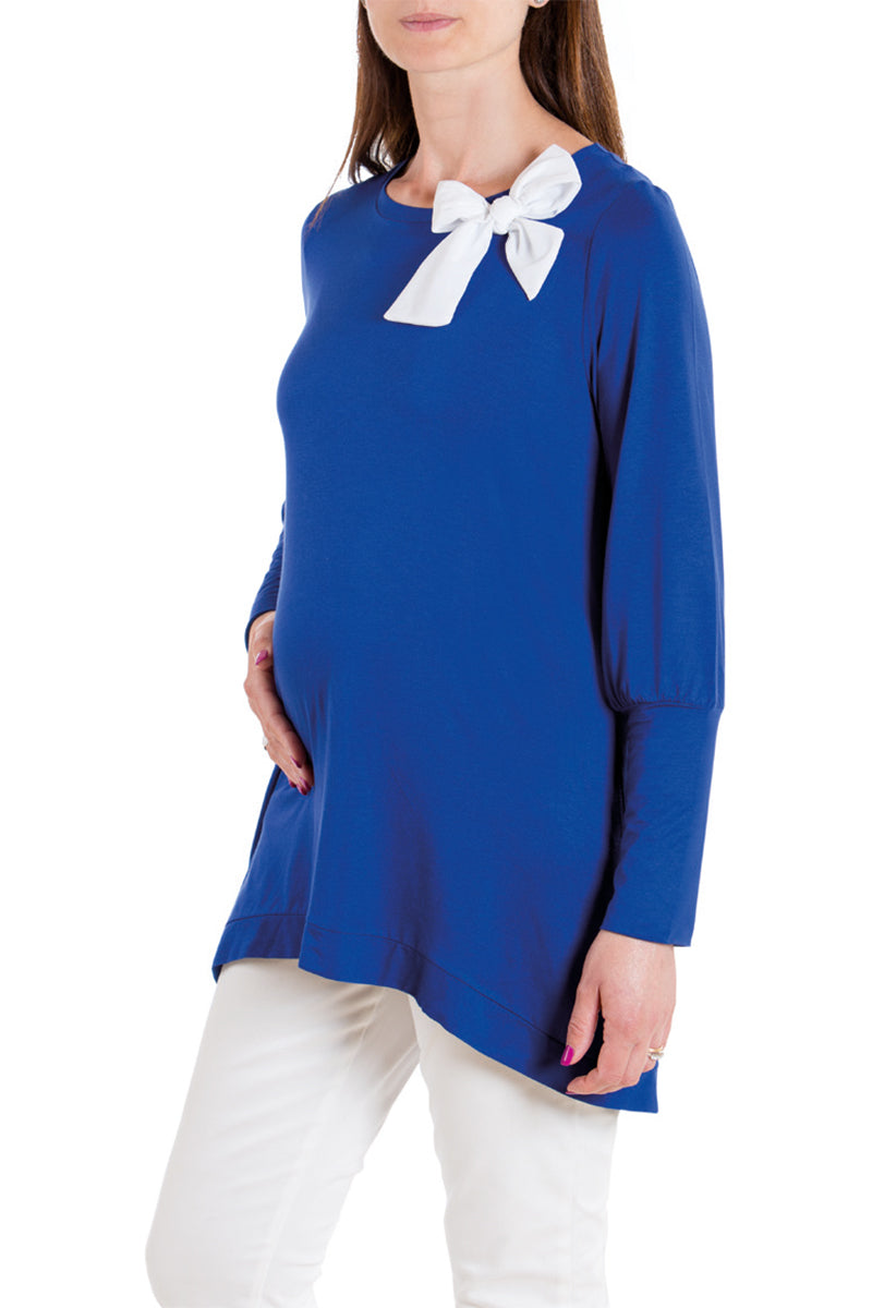 Maxi Maglia manica lunga con fiocco applicato