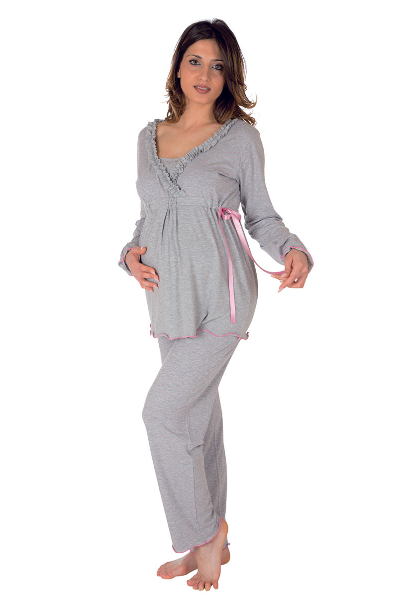 Pigiama pre-post parto manica lunga