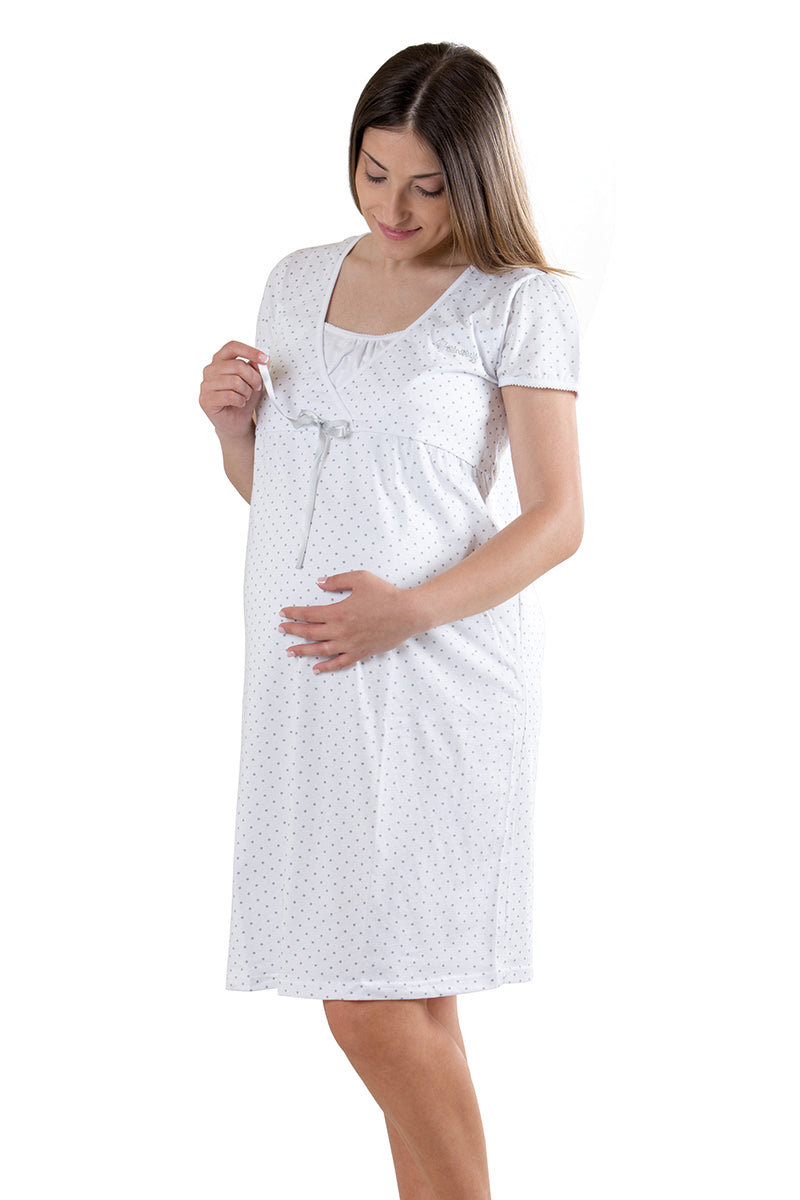 Camicia da notte per gravidanza e allattamento mezza manica