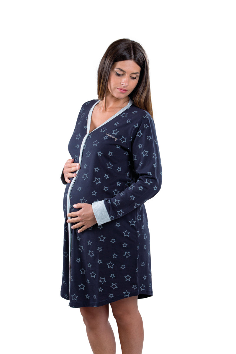 Camicia clinica aperta davanti manica lunga