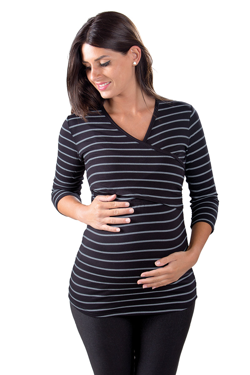 T-Shirt gestante e allattamento manica 3/4