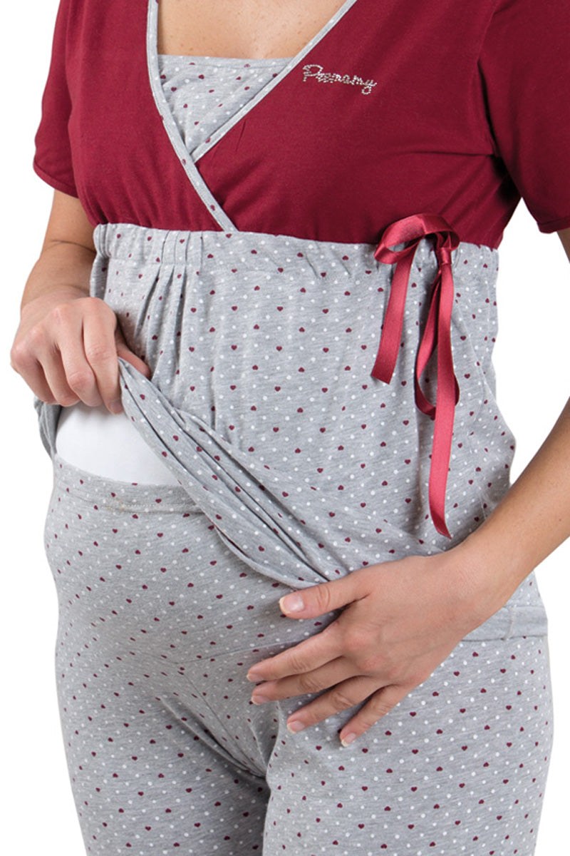 Pigiama pre-post parto mezza manica