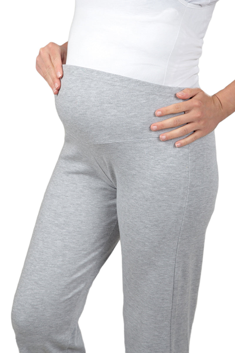 Pigiama pre-post parto manica lunga con taglio incrociato e pantalone con fascia