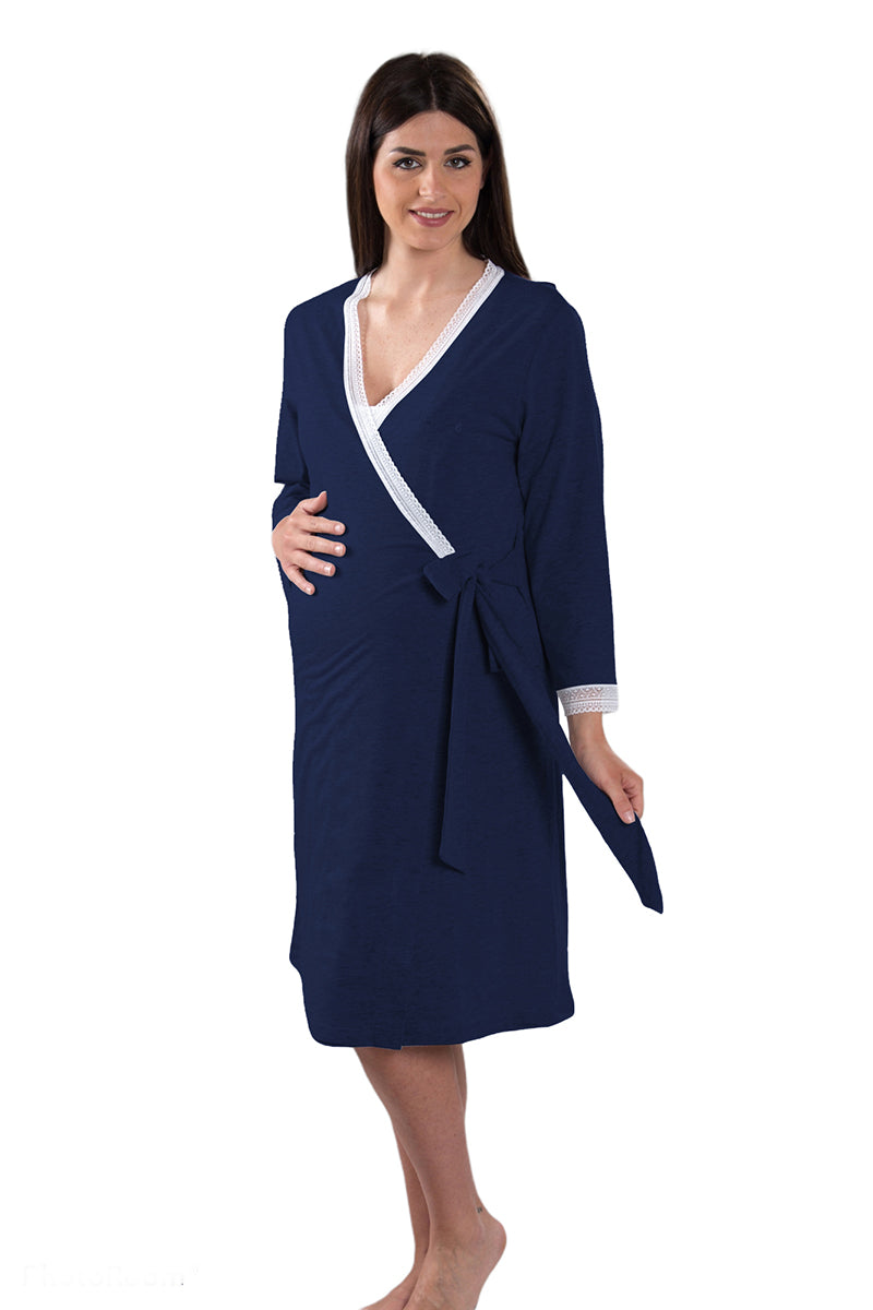 Vestaglia clinica manica lunga con pizzo