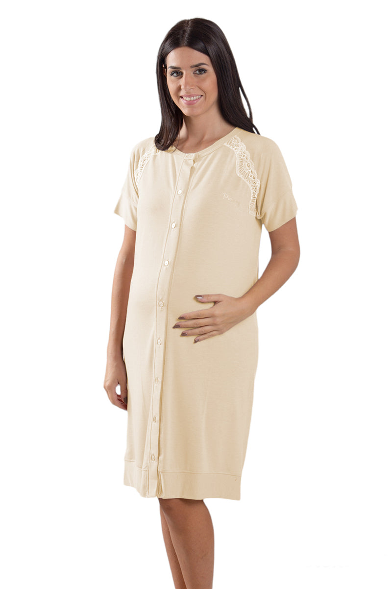 Camicia clinica aperta davanti mezza manica