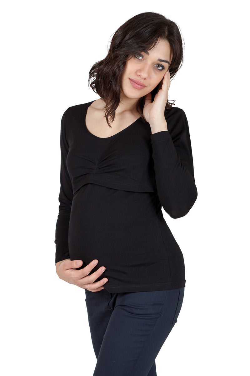 T-Shirt gestante e allattamento manica lunga