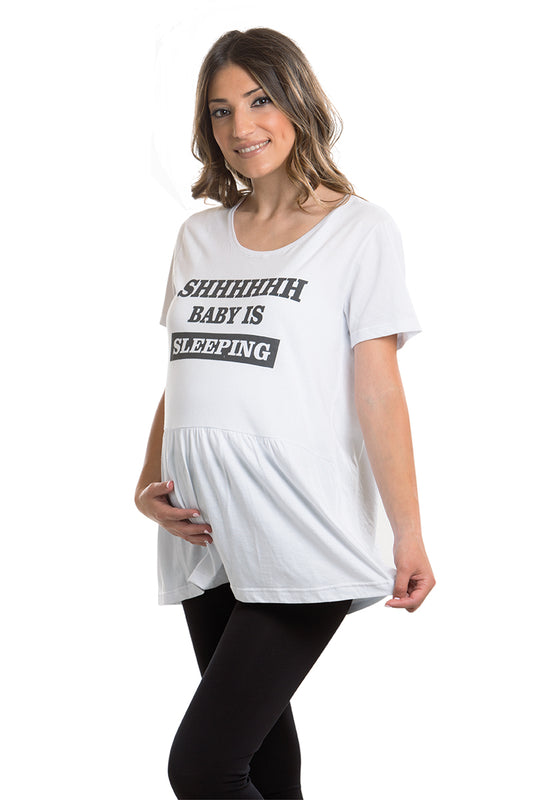 Maxi T-shirt mezza manica in cotone