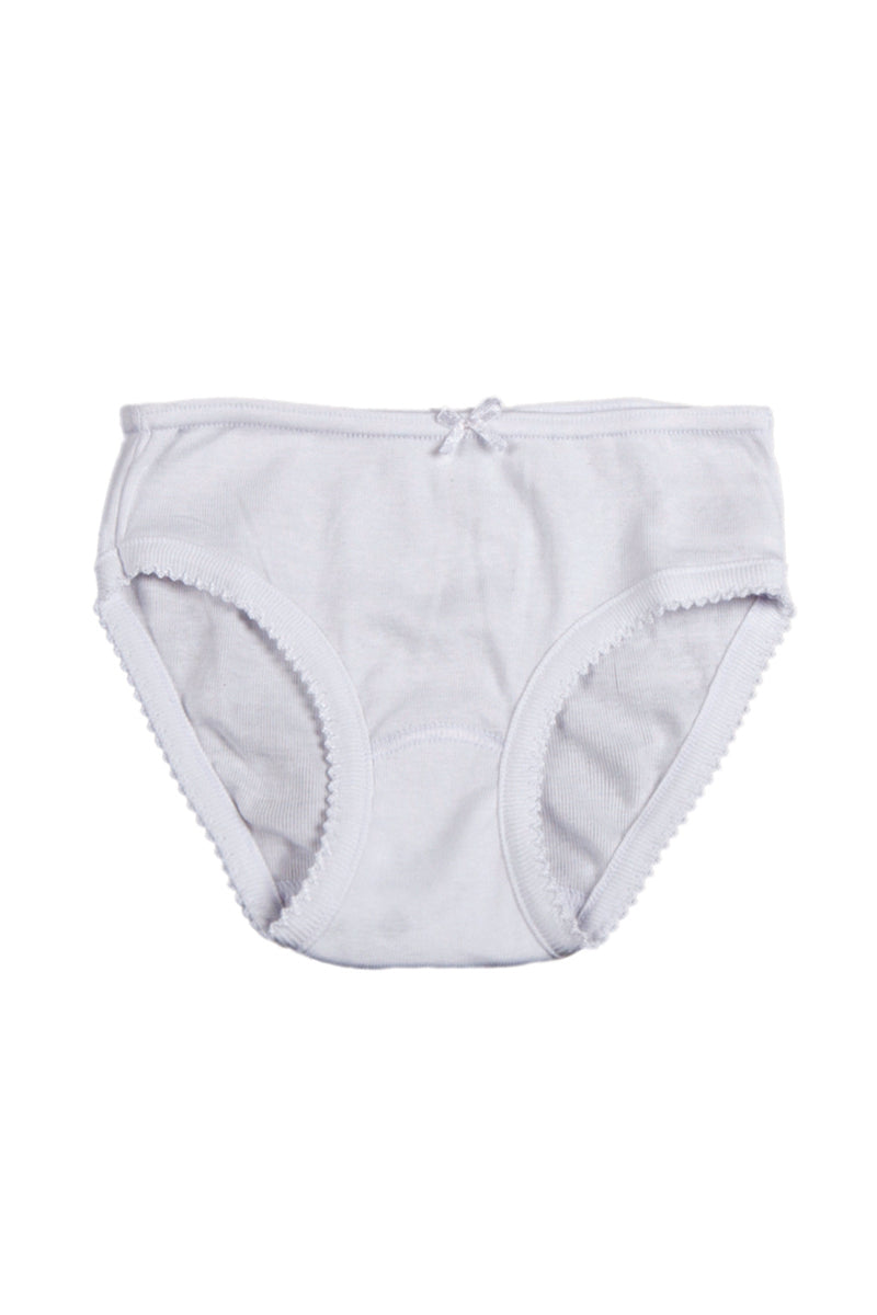 4 Slip Bimba con croquette e nodino - 100% cotone costina