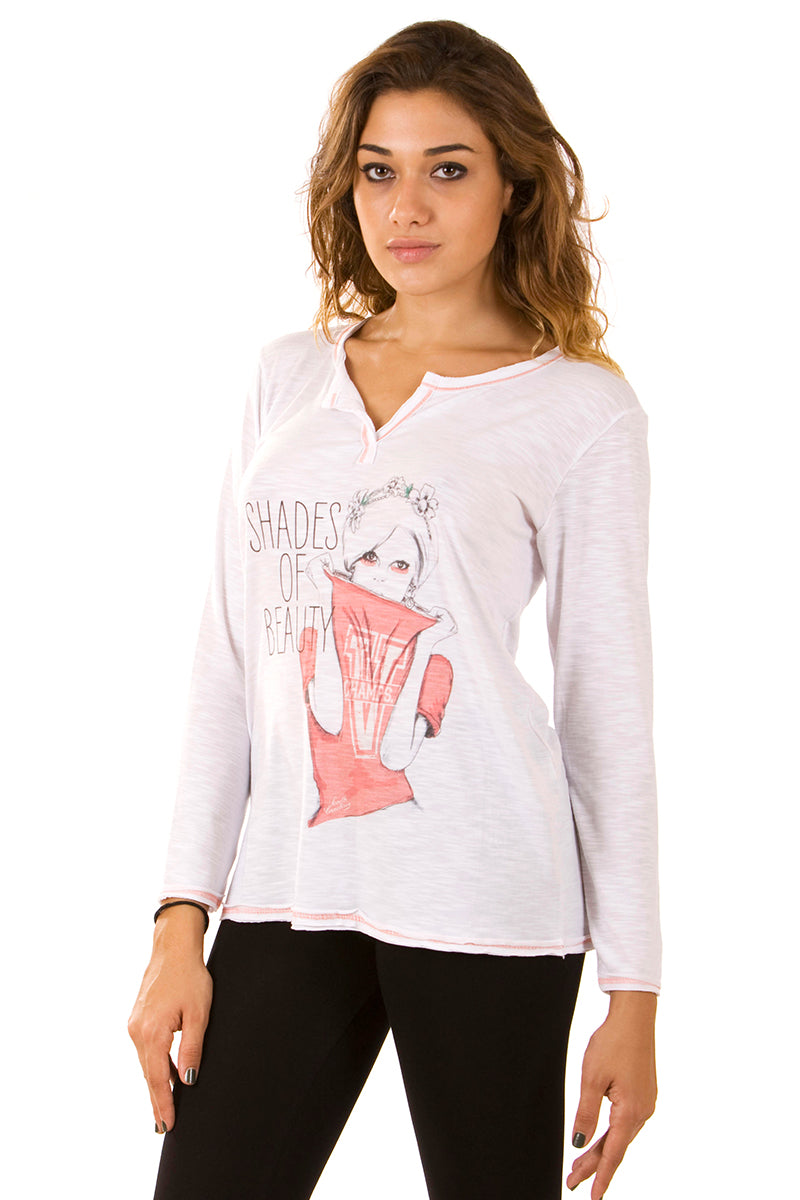 T-Shirt manica lunga con stampa