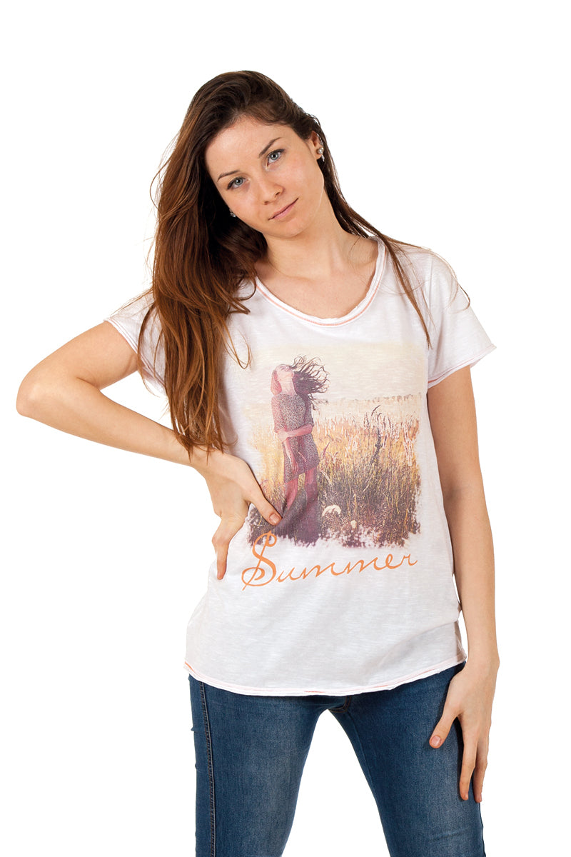 T-Shirt mezza manica con stampa