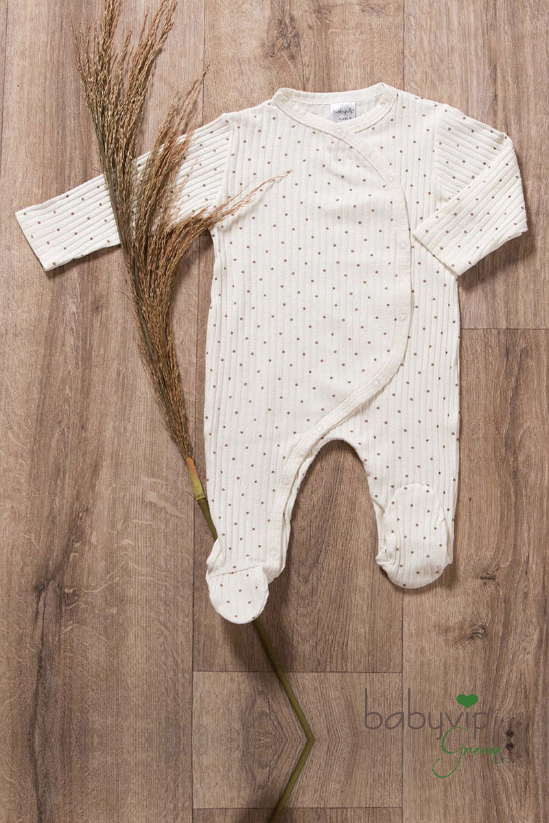 Tutina Neonato Con Piedini In Cotone Biologico - 3-6 Mesi Super Morbida - Foto 2